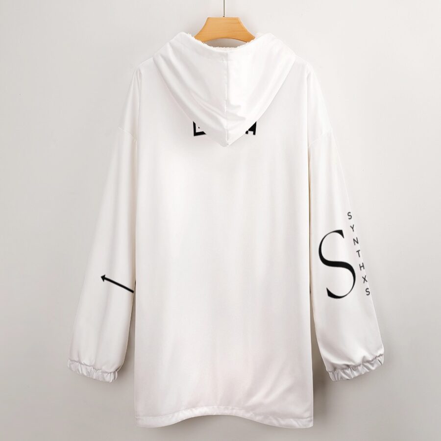 SXAXIS™ Women’s Adult Hooded Blanket Shirt | QR Code Fashion & Interactive Apparel - Image 2