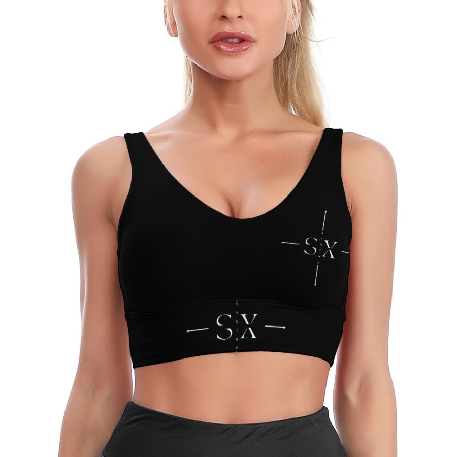 Women's Comfortable Texture Sports Bra - Image 5