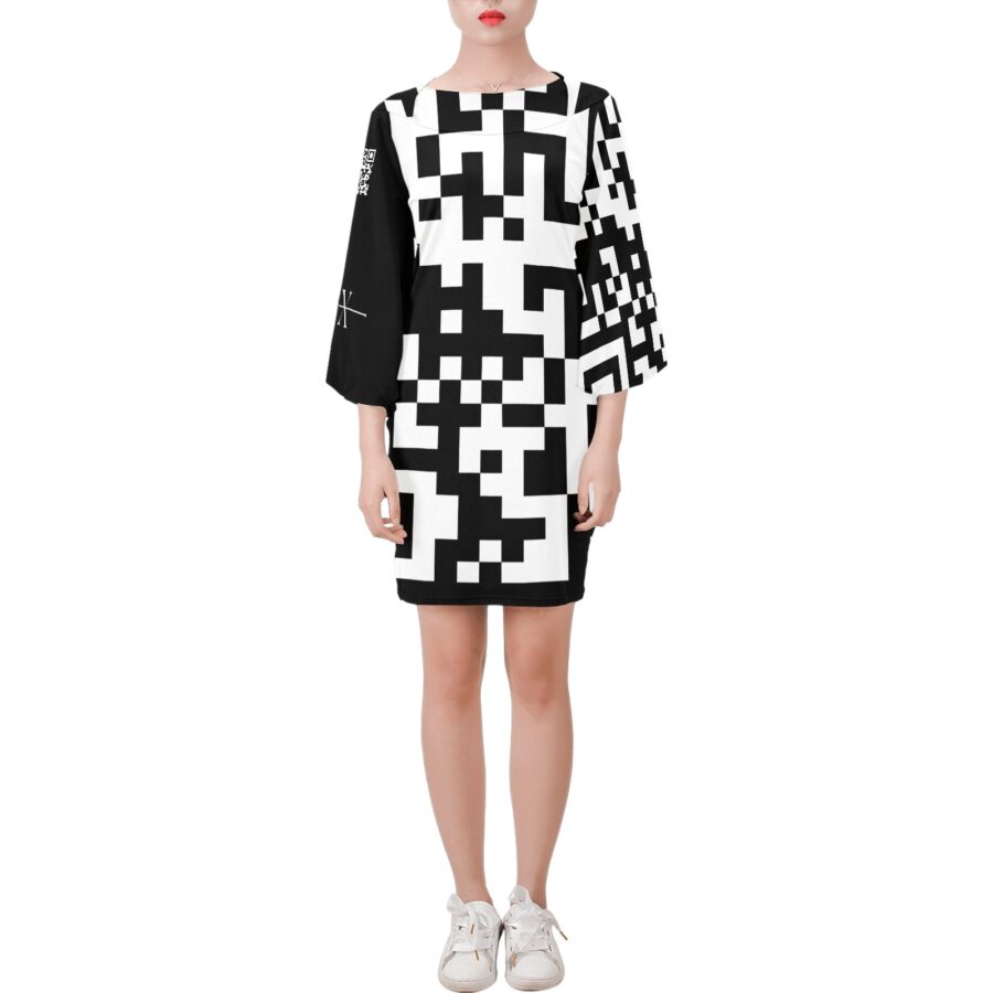 Women's Bell Sleeve Dress (Model D52)