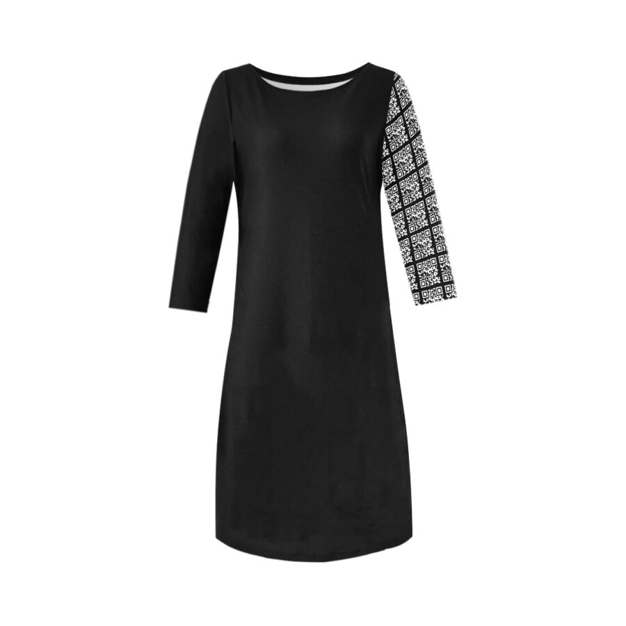 Women's Loose Round Neck Dress (Model D22) - Image 3