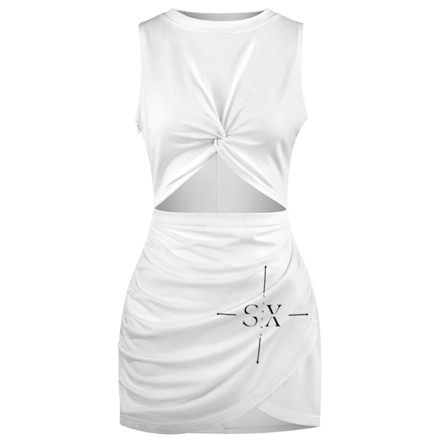 SXAXIS™ Navel-Baring Cross-Fit Hip Skirt | QR Code Fashion & Interactive Apparel - Image 4