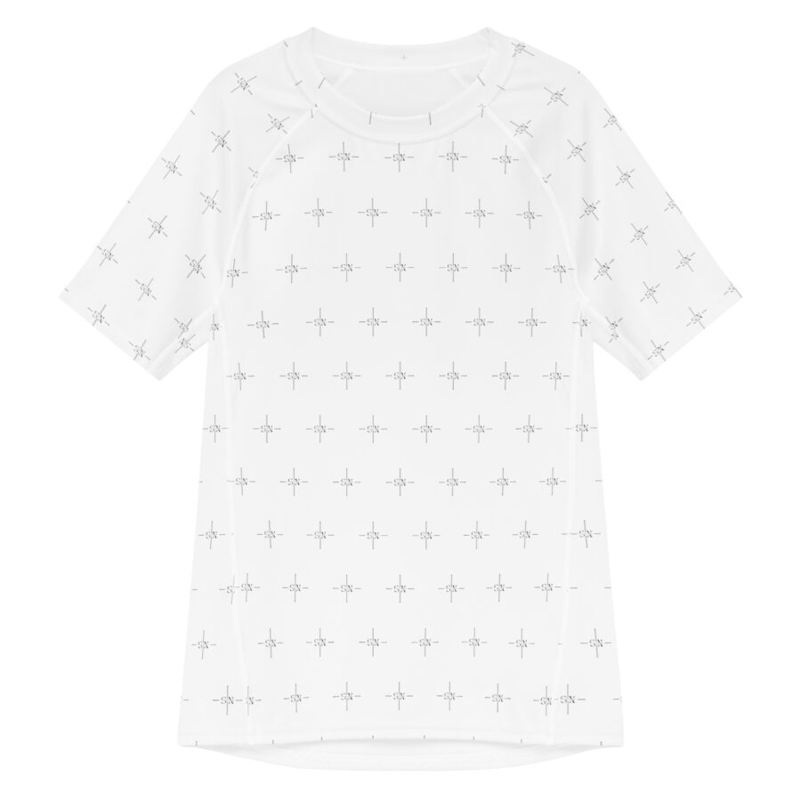SXAXIS All-over print men’s rash guard | QR Code Streetwear & Interactive Fashion - Image 2