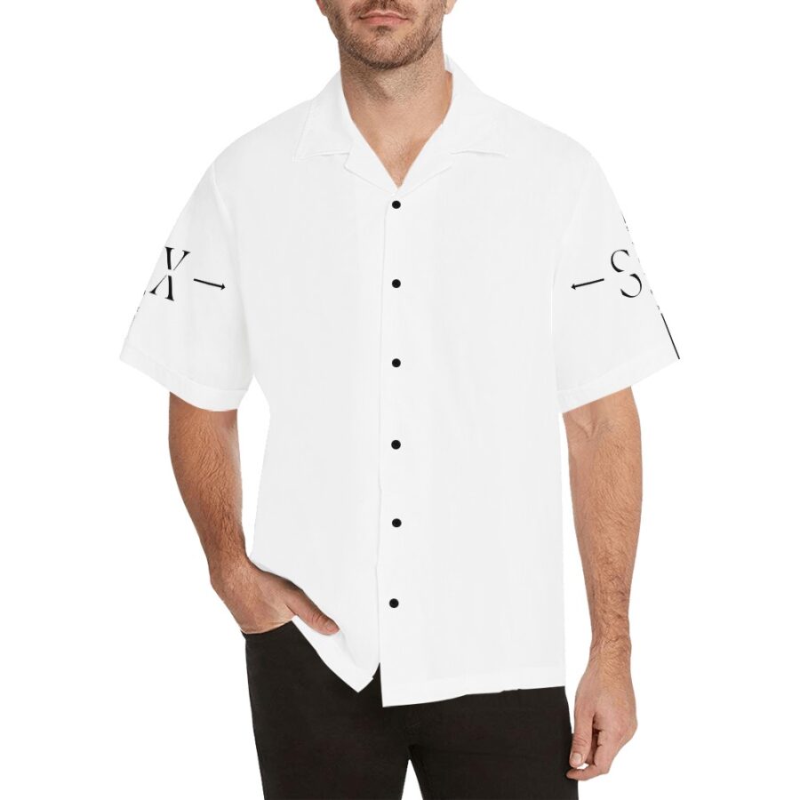 SXAXIS™ Men's All Over Print Hawaiian Shirt (Model T58) | QR Code Streetwear & Interactive Fashion