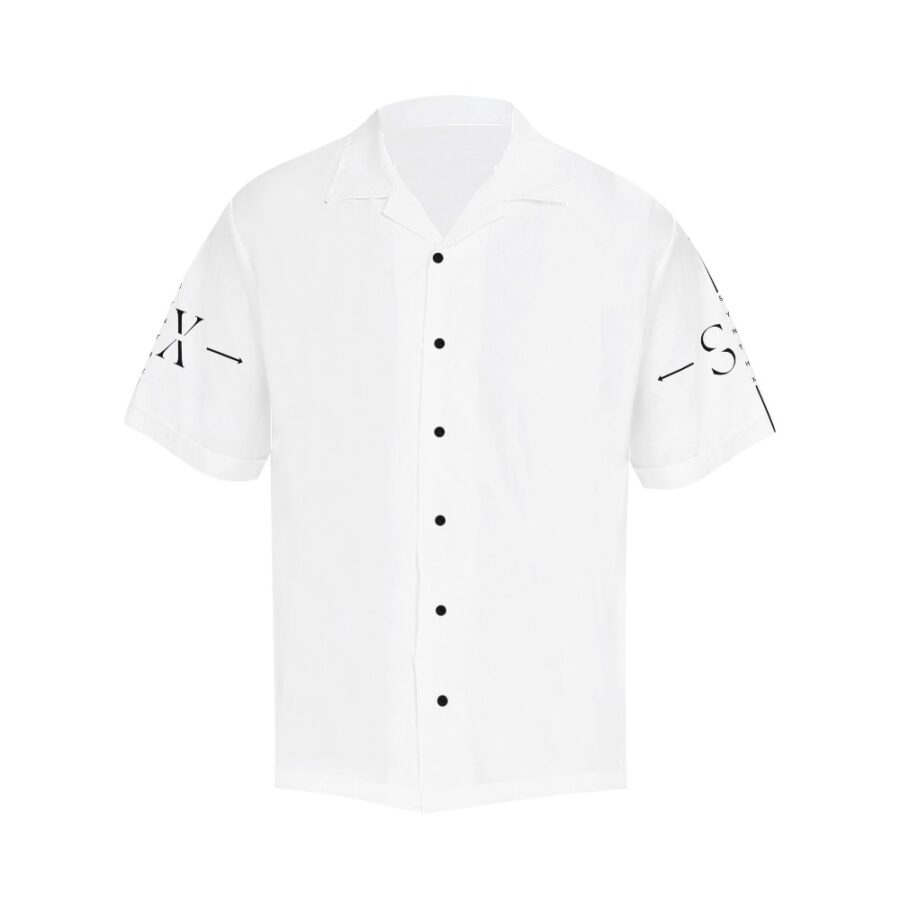 SXAXIS™ Men's All Over Print Hawaiian Shirt (Model T58) | QR Code Streetwear & Interactive Fashion - Image 3