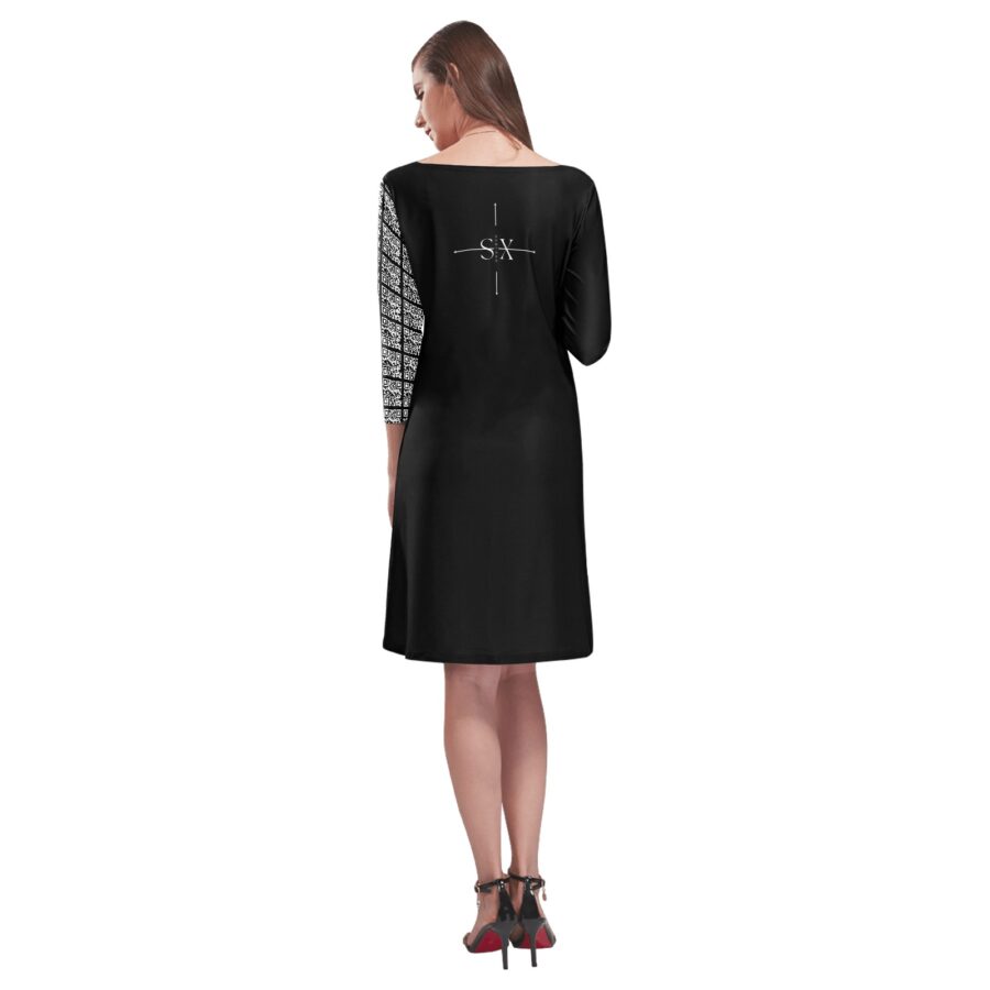 Women's Loose Round Neck Dress (Model D22) - Image 2