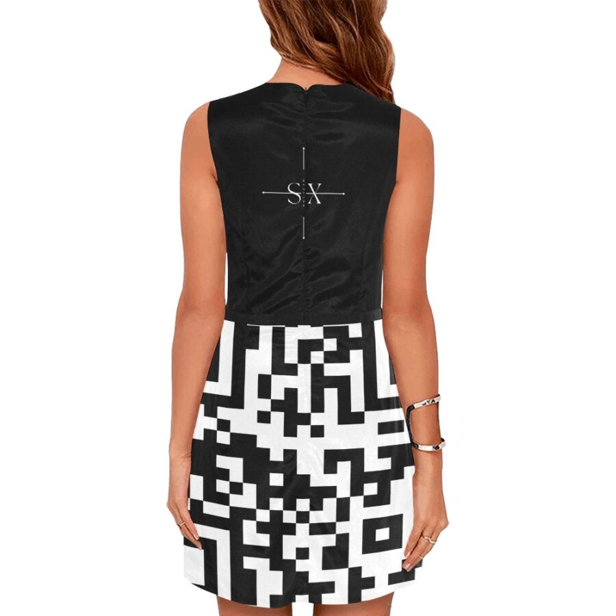 SXAXIS™ Women’s Sleeveless Dress | QR Code Fashion & Interactive Apparel - Image 2