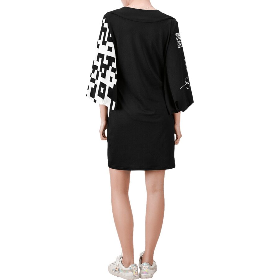 Women's Bell Sleeve Dress (Model D52) - Image 3