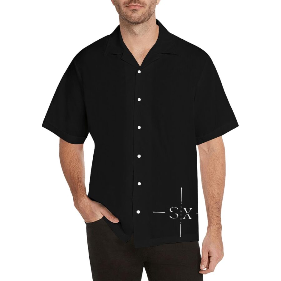 SXAXIS™ Men's All Over Print Shirt (Model T58) | QR Code Streetwear & Interactive Fashion