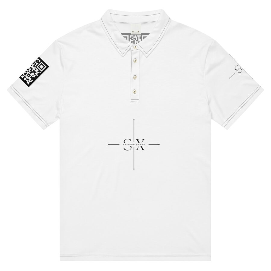 SXAXIS™ Men’s slim fit polo | QR Code Fashion & Interactive Apparel
