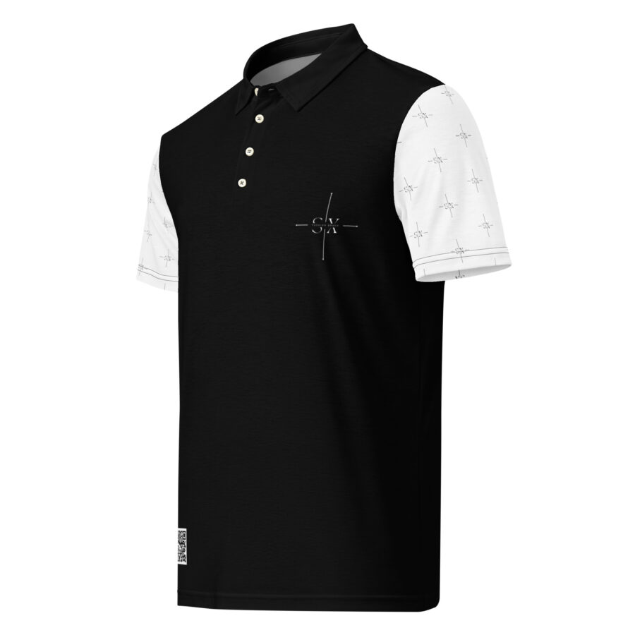 SXAXIS™ Men’s slim fit polo | QR Code Streetwear & Interactive Fashion