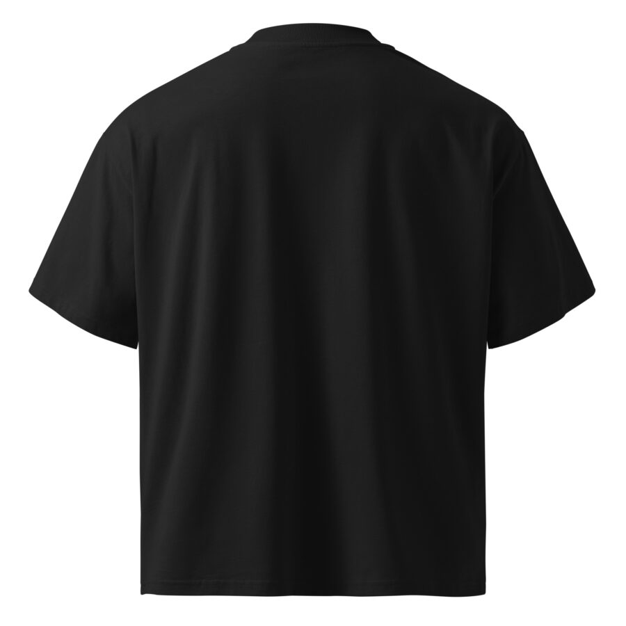 SXAXIS™ Unisex organic oversized high neck t-shirt | QR Code Fashion & Interactive Apparel - Image 2