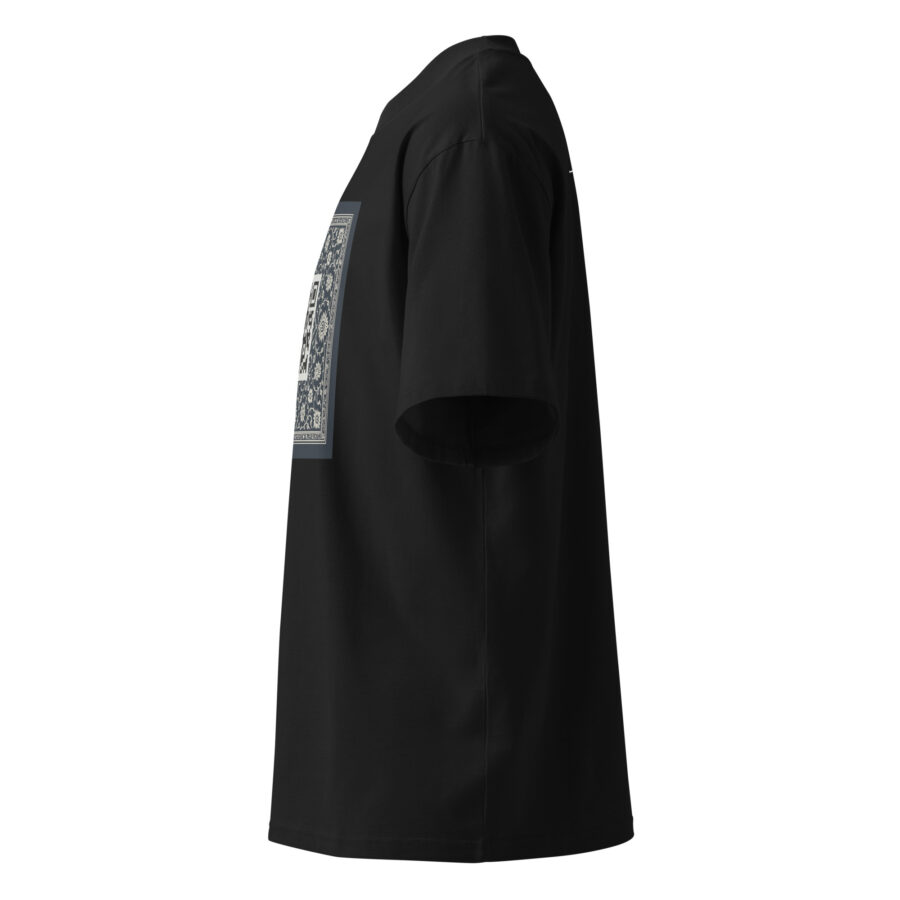 SXAXIS™ Unisex organic oversized high neck t-shirt | QR Code Streetwear & Interactive Fashion - Image 4