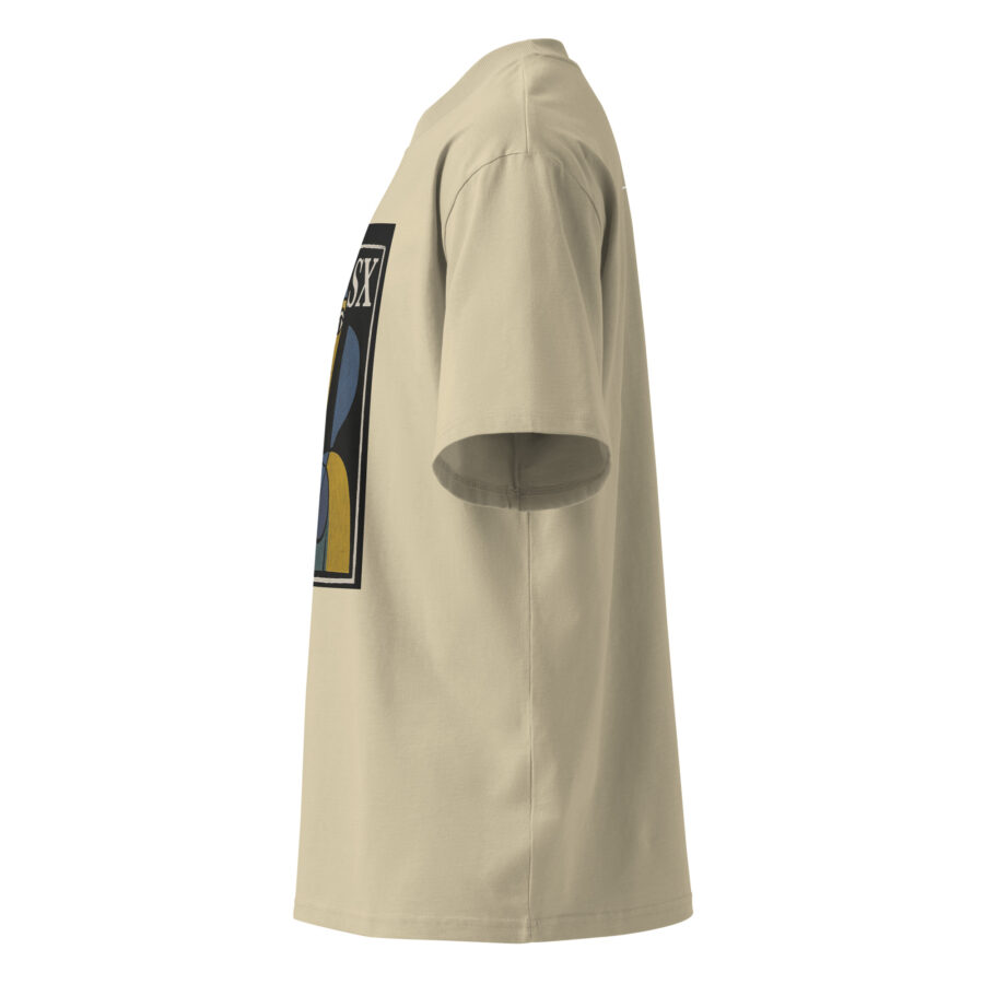SXAXIS™ Unisex organic oversized high neck t-shirt | QR Code Fashion & Interactive Apparel - Image 12
