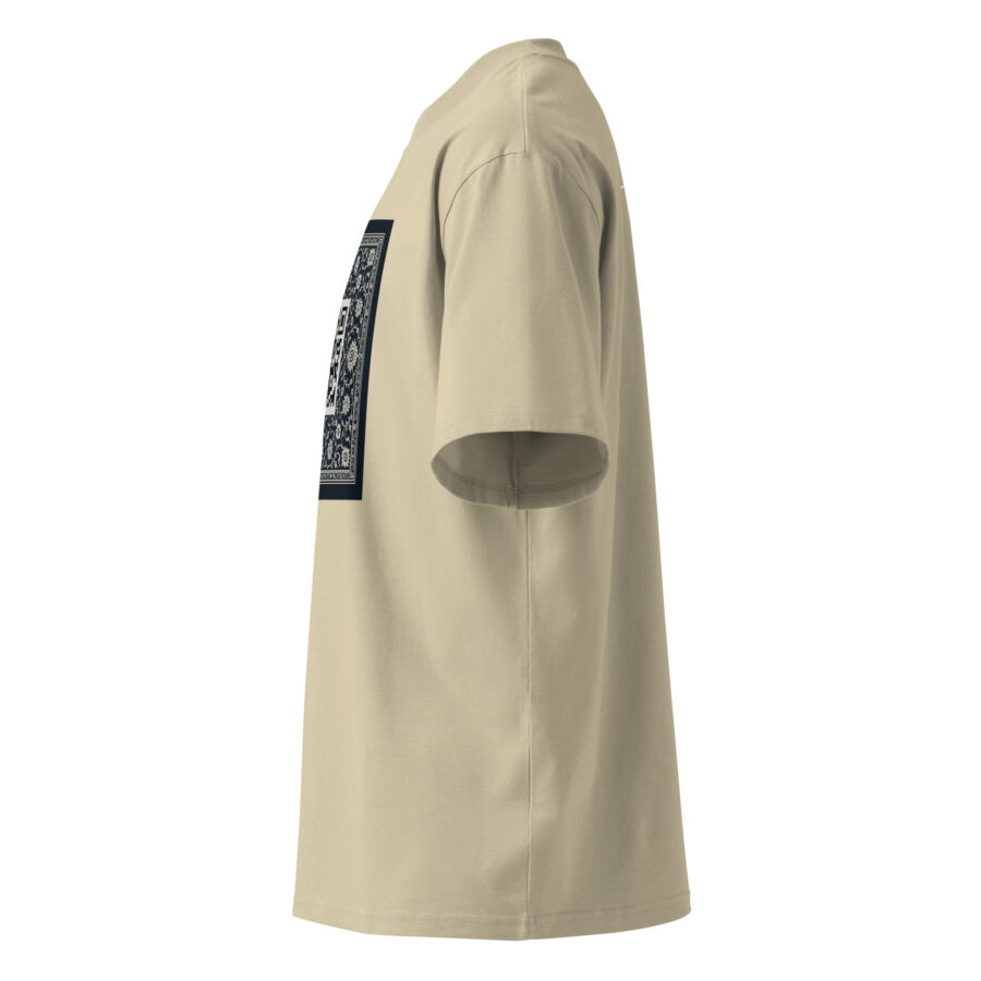 SXAXIS™ Unisex organic oversized high neck t-shirt | QR Code Streetwear & Interactive Fashion - Image 12