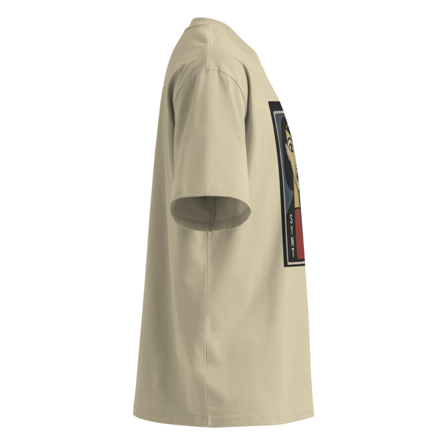 SXAXIS™ Unisex organic oversized high neck t-shirt | QR Code Fashion & Interactive Apparel - Image 11