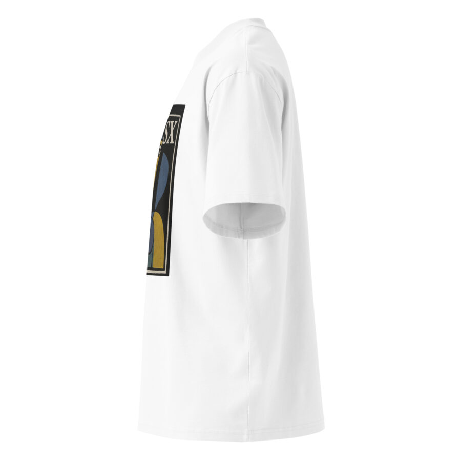 SXAXIS™ Unisex organic oversized high neck t-shirt | QR Code Fashion & Interactive Apparel - Image 16