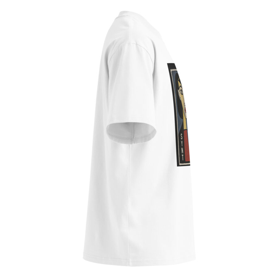 SXAXIS™ Unisex organic oversized high neck t-shirt | QR Code Fashion & Interactive Apparel - Image 15