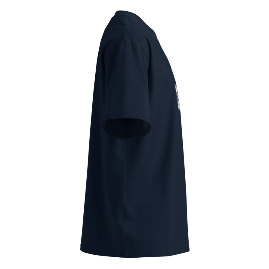 unisex organic oversized high neck t shirt french navy right 68750a36c0014.jpg